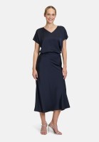 Vera Mont Satin-Bluse mit V-Ausschnitt