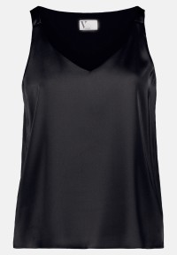 Vera Mont Satin-Bluse mit V-Ausschnitt
