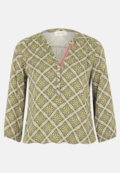 Cartoon Casual-Bluse mit Muster