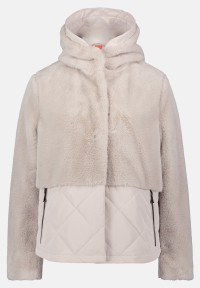 Amber & June Plüschjacke mit Kapuze