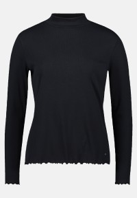 BETTY & CO Langarm-Shirt mit Rippenstruktur
