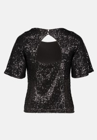 Vera Mont Pailletten-Bluse mit Flügelärmeln