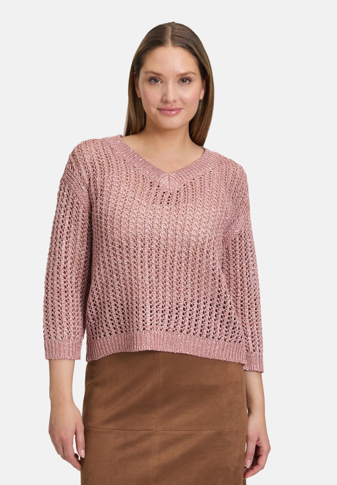 Betty Barclay Lochstrick-Pullover mit Pailletten