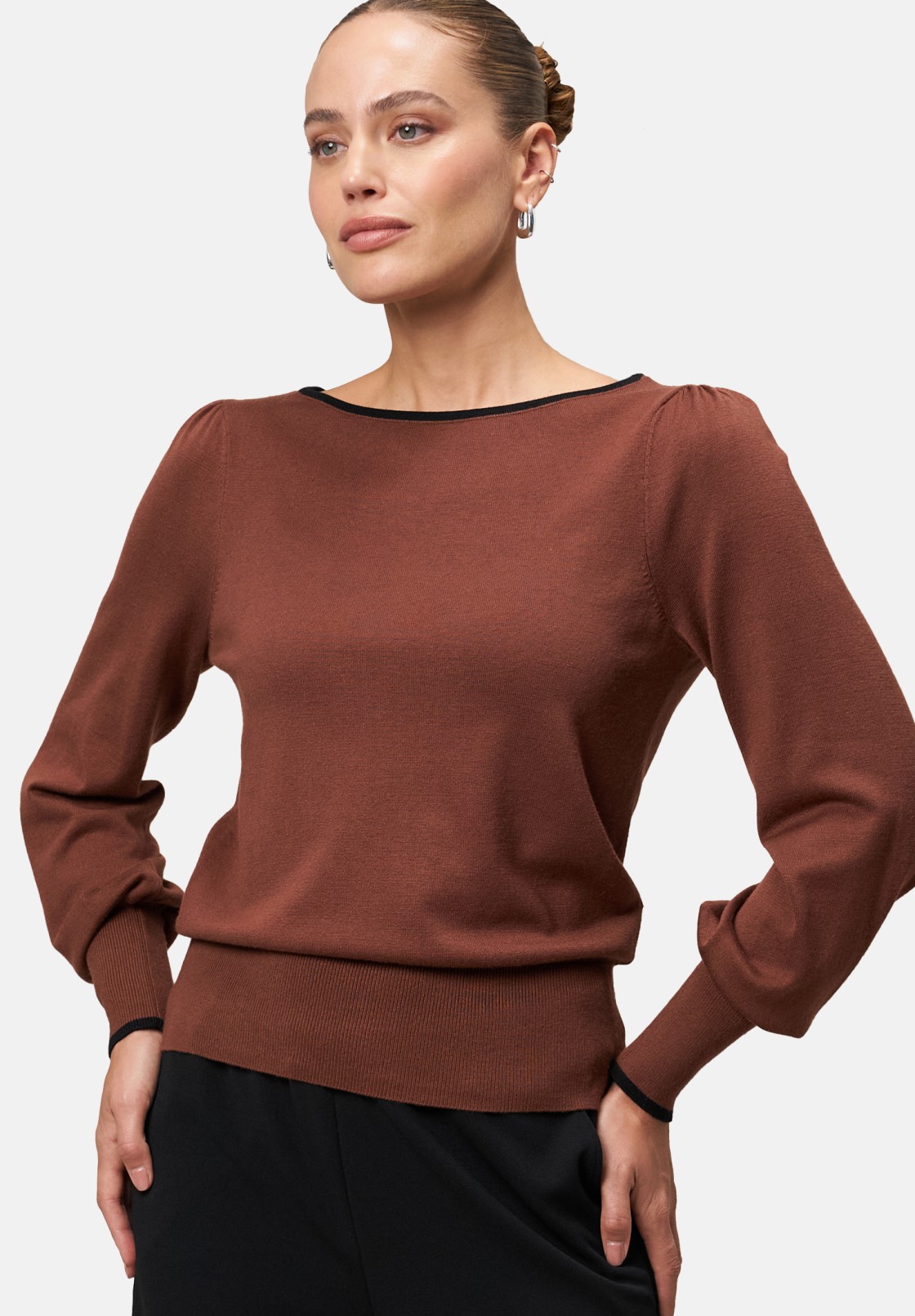 zero Feinstrickpullover mit Kontrastpaspel | Betty Barclay