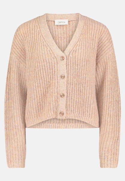 Cartoon Strick-Cardigan mit V-Ausschnitt
