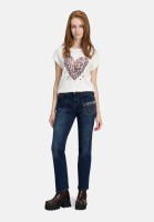 Cartoon Regular Fit-Jeans mit Strass