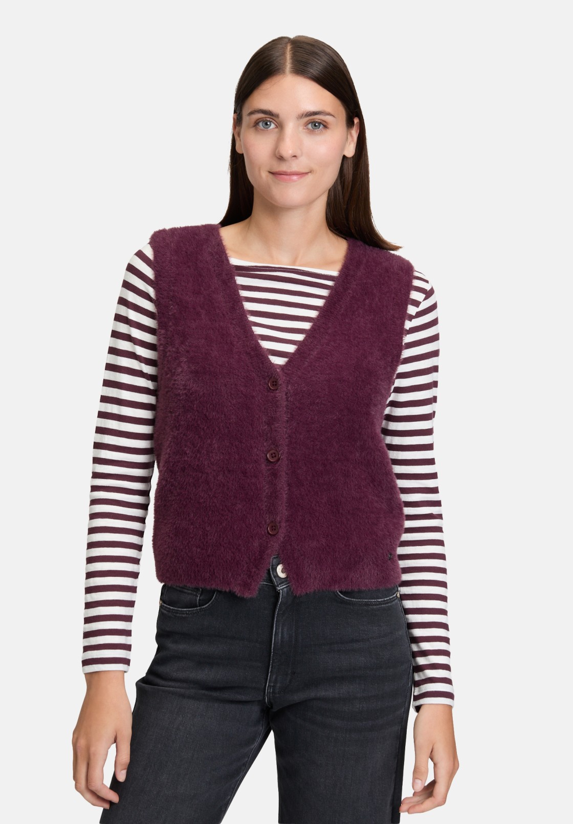 BETTY & CO Strick-Cardigan mit Knopfleiste
