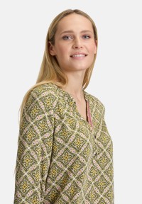 Cartoon Casual-Bluse mit Muster