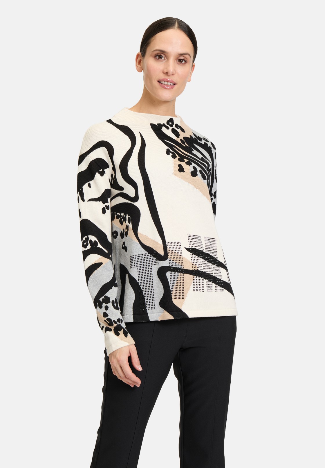 Betty Barclay Grobstrick-Pullover mit Aufdruck