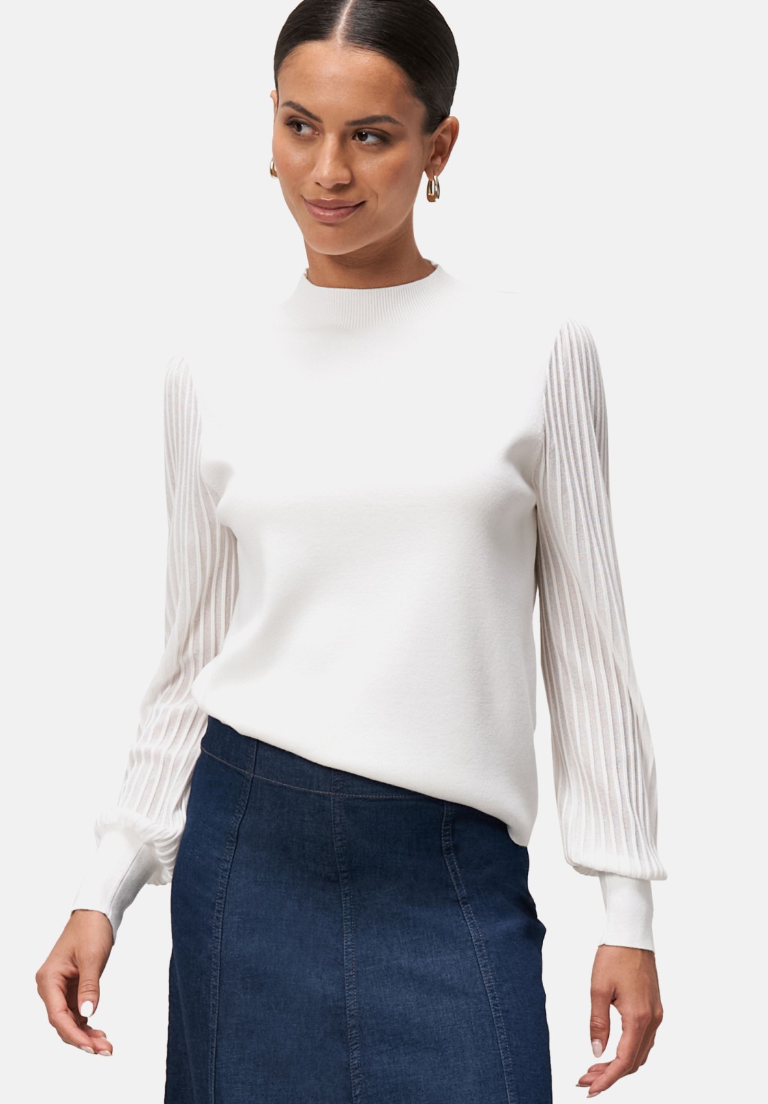 zero Strickpullover mit transparenten Ärmeln | Betty Barclay