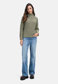 Cartoon Strickpullover mit Stehkragen
