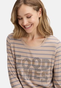 Betty Barclay Ringelshirt mit Schmucksteinen