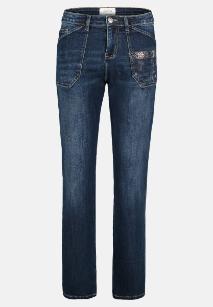 Cartoon Regular Fit-Jeans mit Strass