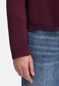 Cartoon Strick-Cardigan mit Fransen