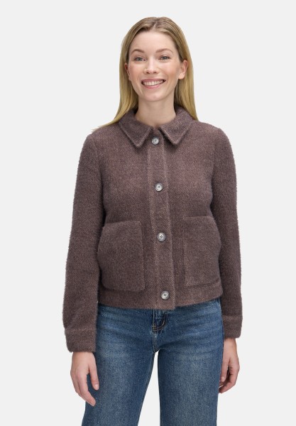 Cartoon Casual-Jacke mit aufgesetzten Taschen