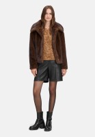 Cartoon Kunstfell-Jacke mit Eingrifftaschen