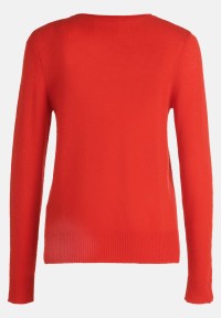 Cartoon Kaschmir-Pullover mit Rundhalsausschnitt