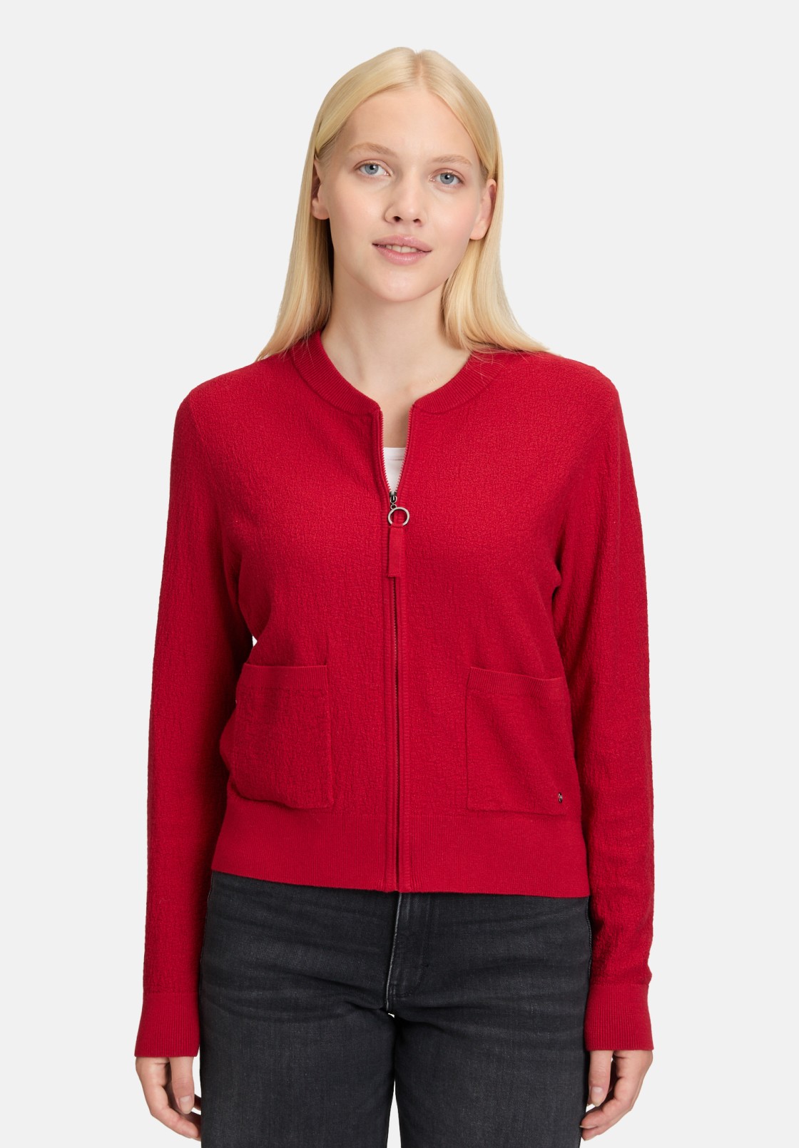 BETTY & CO Strick-Cardigan mit Reißverschluss