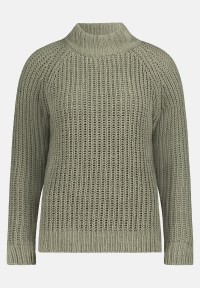 Cartoon Strickpullover mit Stehkragen