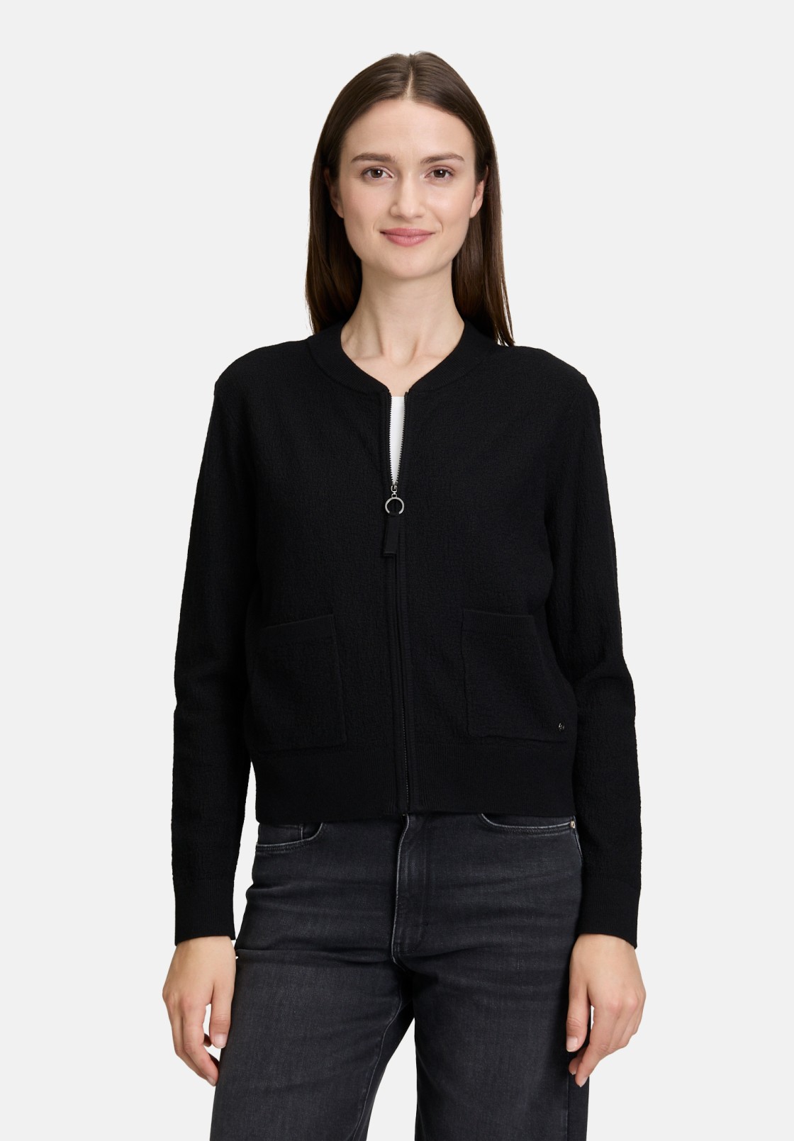 BETTY & CO Strick-Cardigan mit Reißverschluss