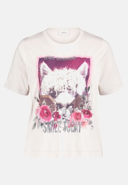 Cartoon Printshirt mit Rundhalsausschnitt