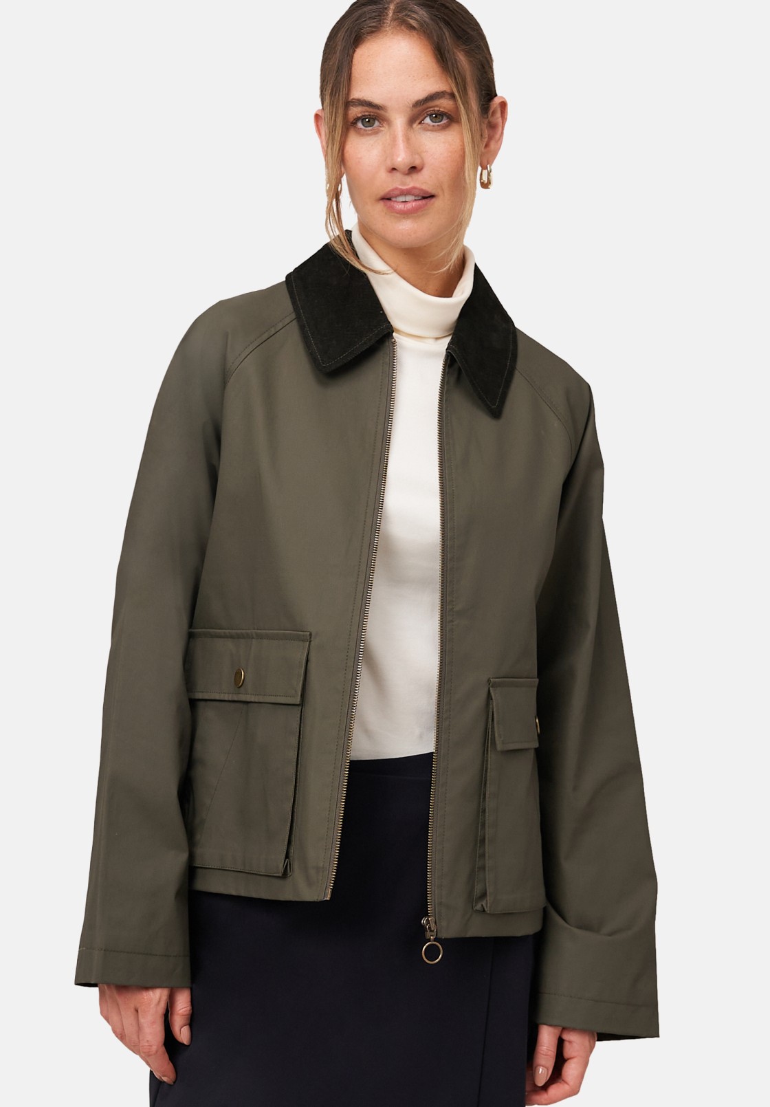 zero Jacke beschichtet mit Cordkragen | Betty Barclay