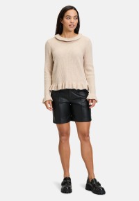 Cartoon Strickpullover mit Rüschen