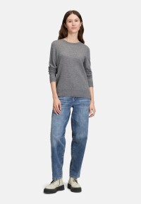 Cartoon Kaschmir-Pullover mit Rundhalsausschnitt