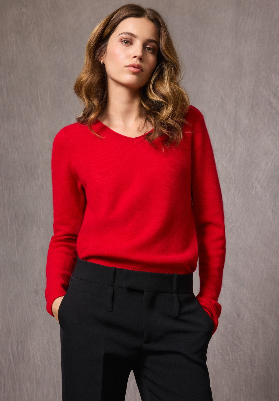 Betty Barclay Kaschmir-Pullover mit V-Ausschnitt