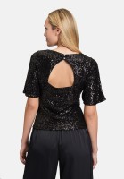 Vera Mont Pailletten-Bluse mit Flügelärmeln