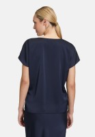 Vera Mont Satin-Bluse mit V-Ausschnitt