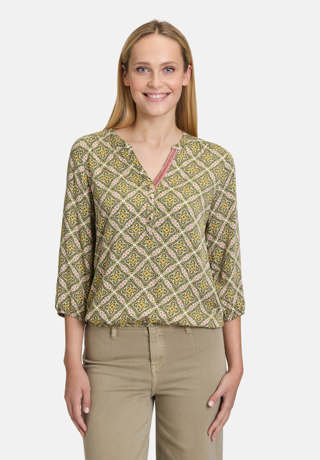 Cartoon Casual-Bluse mit Muster