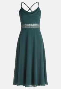 Vera Mont Cocktailkleid mit Wasserfallausschnitt