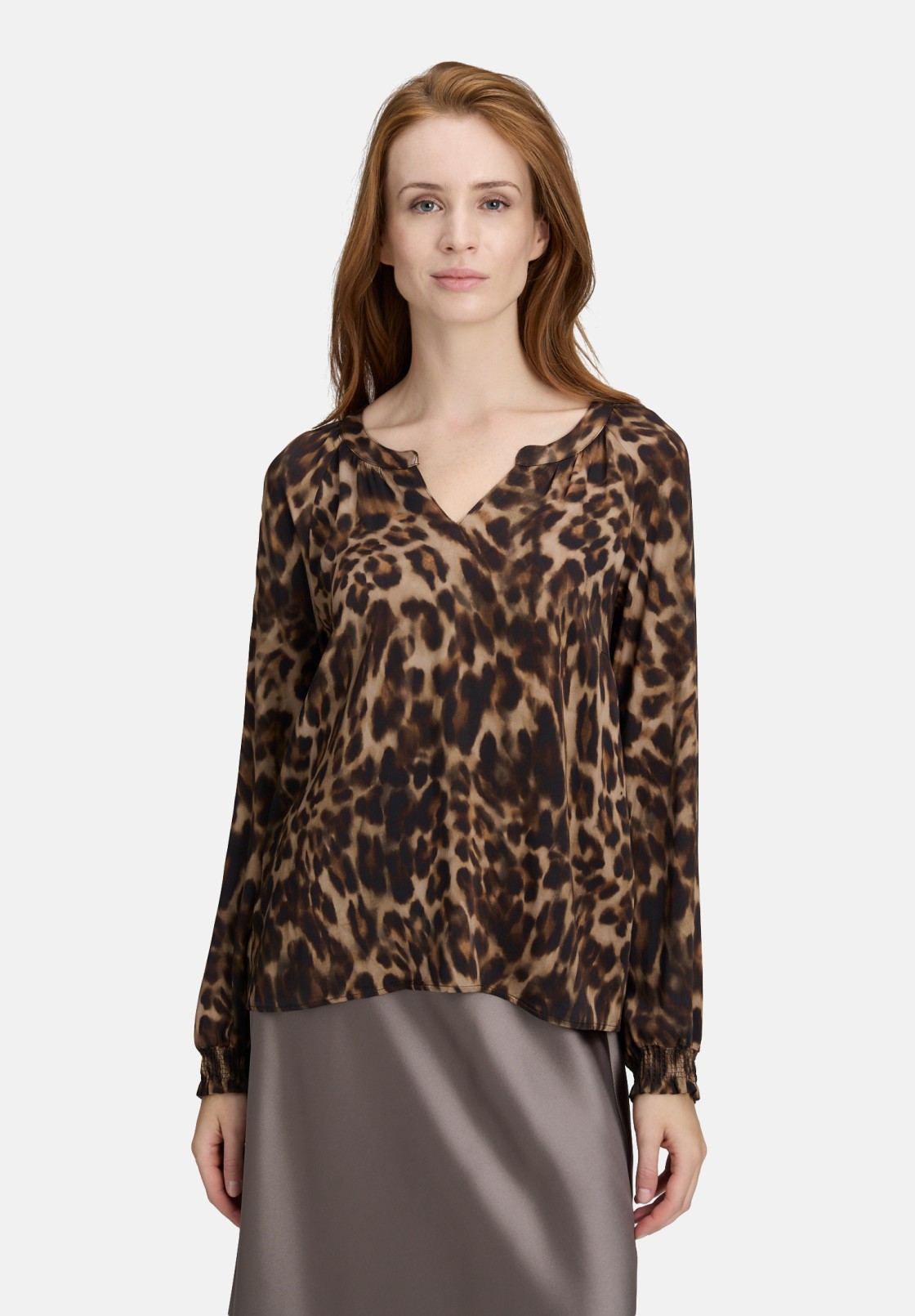 Cartoon Casual-Bluse mit Muster