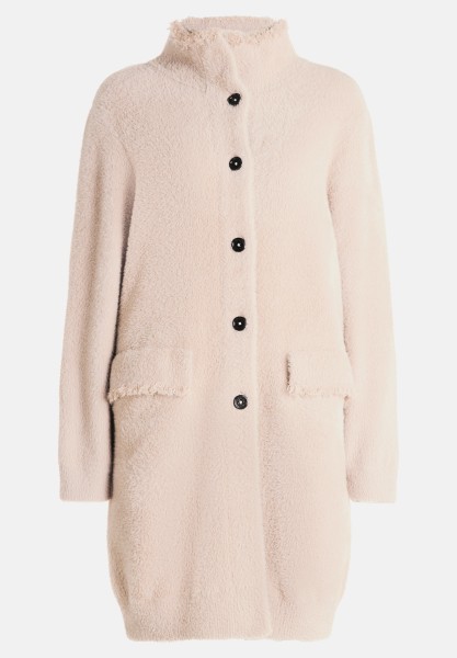 Amber & June Winter-Strickjacke mit aufgesetzter Brusttasche