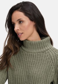 Cartoon Strickpullover mit Stehkragen