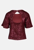 Vera Mont Pailletten-Bluse mit Flügelärmeln