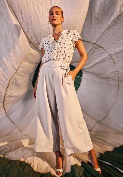 zero Hose mit weitem Bein und Gürtel 26 Inch | Betty Barclay