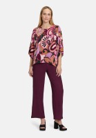 Cartoon Casual-Bluse mit Muster