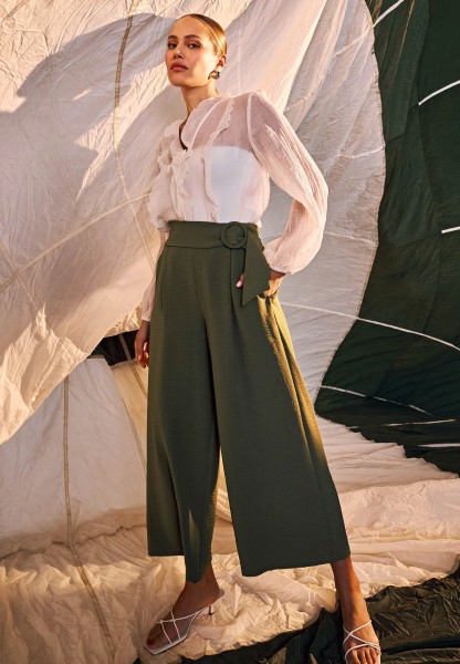 zero Hose mit weitem Bein und Gürtel 26 Inch | Betty Barclay