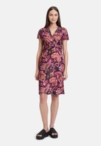 Cartoon Jerseykleid mit Raffung