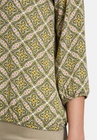 Cartoon Casual-Bluse mit Muster