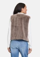 Cartoon Fake Fur-Weste unifarben