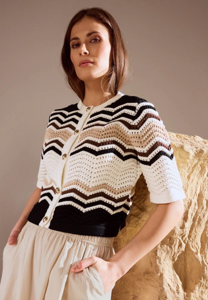 zero Strickjacke mit Zickzackmuster | Betty Barclay