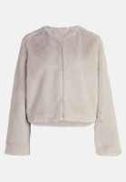 Cartoon Kunstfell-Jacke mit Eingrifftaschen