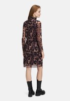 Cartoon Mesh-Kleid mit Kragen