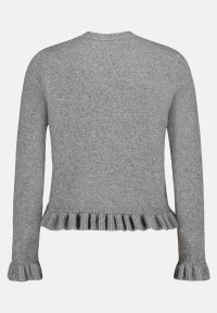 Cartoon Cardigan mit Rüschen