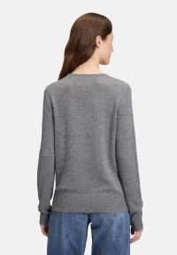Cartoon Kaschmir-Pullover mit Rundhalsausschnitt