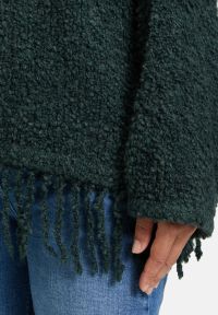 Cartoon Strickpullover mit Fransen
