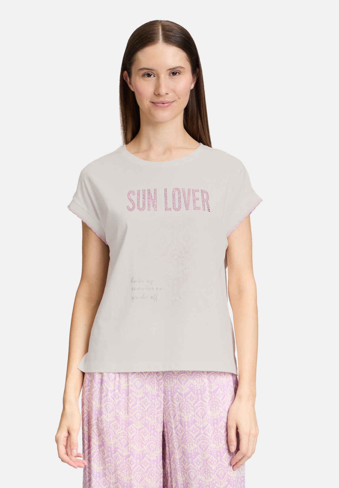 Cartoon Printshirt mit Rundhalsausschnitt